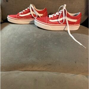 Vans size 3.5 red. Good condition.